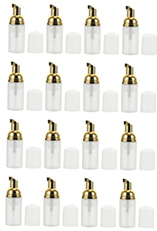 SMASOLO 16pezzi Flaconi Dispenser Schiumogeni Pet Trasparente Opaco Con Pompa Oro Bottiglie Viaggio Per Schiuma Mousse Contenitori Detersivi Resistenti e Facili Da Usare