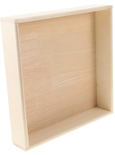 SUPVOX Wooden Sandbox Toys for Boys and Girls Square Sand Box Montessori Pretend Play Storage Box for Indoor Outdoor Party Games