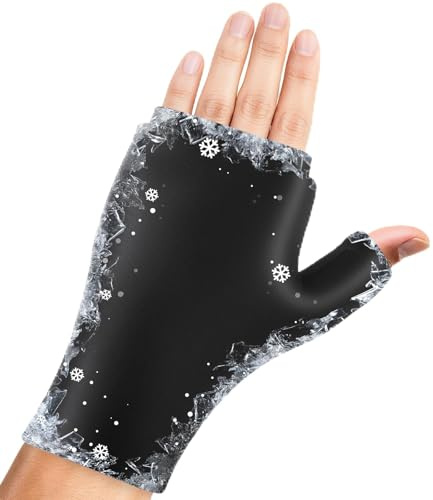 Xiuxhae 1 (M Size) - Manicotto refrigerante a mano per impacchi freddi e caldi, guanto Coolpack per distorsioni, gonfiore e polsi, guanti refrigeranti in gel chemioterapia per artrite e reumatismi