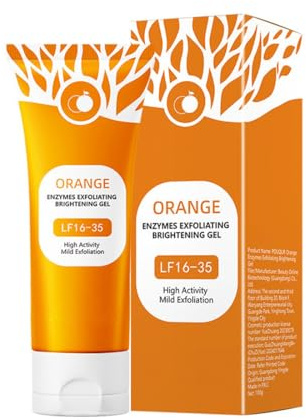 Teegxddy 2 Stück Orange Exfoliating Gel, Gentle Gesichtspeeling-Gel, Für Tiefenreinigung, Aufhellendes Haut,Geeignet für Männer und Frauen