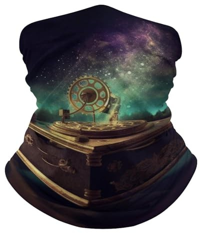 Dream Music Box Headwear Anitdust Neck Gaiter Stylish Half Face Scarf For Outdoor Skiing Yoga 25X50Cm