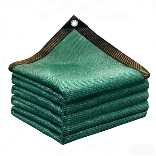 Tenda a Vela Ombreggiante – Telo Parasole HDPE Traspirante con Cuciture Rinforzate a 6 File, Protezione UV per Giardino, Terrazzo e Piscina(Dark green,4 x 8 m/13.1 x 26.2ft)