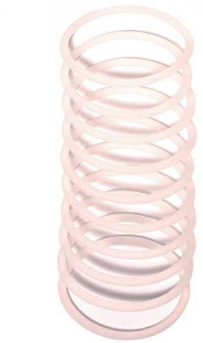 Mia Silkies, Silicone Hair Elastics Rubber Bands Last 10 Times Longer, Translucent Clear, for Women, Girls, Sports, Wet Hair 10pcs