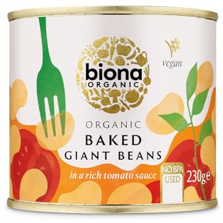 Biona Organic Vegan Giant Beans in a Rich Tomato Sauce 230g (Pack of 6) (Packaging may vary)