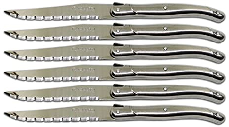 Quttin Set 6 Cuchillos Chuleteros 11 cm. Mango INOX Modelo Frances