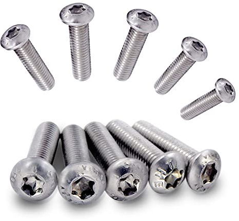 PROTECH 100 Stück Linsenkopfschrauben M6x30 TORX Edelstahl V2A Innensechsrund Flachkopfschrauben rostfreier A2 Linsenschrauben TX ISO7380