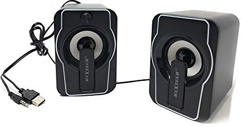 Vetrineinrete® Coppia casse rettangolari speaker wired 10 watt luce rgb altoparlanti computer pc attacco usb 2.0 aux per pc notebook smartphone mp3 CA-SS007 M2