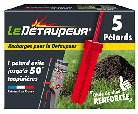 Recharges X5 pour Pieges Anti Taupes et Rats Taupiers | Utilisables sous la Pluie | Armement en Toute Sécurité