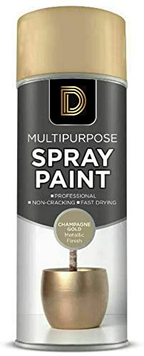 General Packaging Champagne Gold Multipurpose Spray Paint 400ml Metallic Finish (1)
