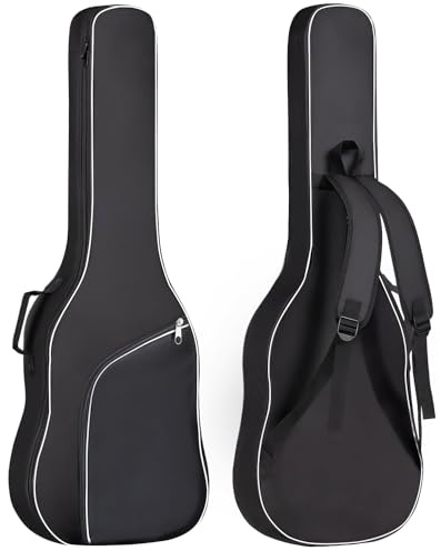 GIGKOUKI Bolsa para Guitarra eléctrica, Bolsa Acolchada de 0.35 Pulgadas, Funda Suave para Guitarra, Color Negro (estándar), Black, Estándar, Viajes