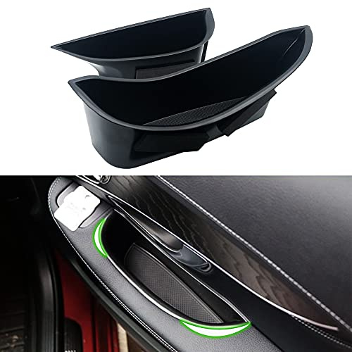 Neyyuse Vordertür-Seiten-Aufbewahrungsbox mit Griff und Armlehne kompatibel mit Mercedes Benz W205 GLC GLC250 GLC300 GLC350 GLC43 AMG C-Klasse Limousine C300 C450 C63
