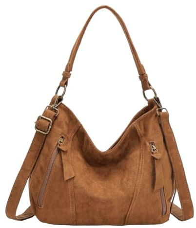 ITALYSHOP24 OBC Damen Tasche Shopper Hobo-Bag Schultertasche Leder Optik Umhängetasche Handtasche Crossover Reisetasche Beuteltasche Handtasche
