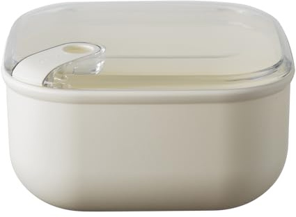 OMADA Contenitore Ermetico per Alimenti 2L Dimensioni 19,5x19,5xH10,5 cm | Porta Pranzo con Coperchio Trasparente, Idoneo a Frigo e Lavabile in Lavastoviglie, Chiusura Ermetica, Collezione Pull Box