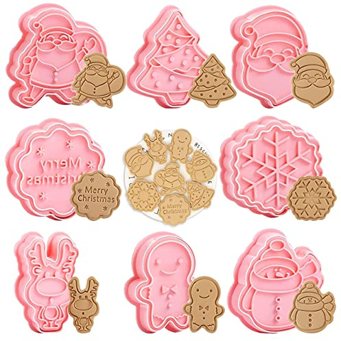 XLZJYIJ Keksausstecher Ausstechformen Kinder, 8 Stück 3D Ausstecher Set, Cartoon Kunststoff Ausstecher, 3D Plätzchenausstecher, Wiederverwendbar Plätzchenausstecher für Backen DIY Keksteig, Fondant