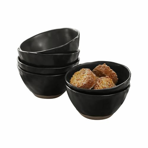 LOBERON Set di 6 scodelle Biarré, nero