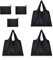 KWJEIULSOQ 3 Stück Einkaufstasche Faltbar Shopping Bag Tote Bag Beutel Schwarz,Einkaufsbeutel Faltbar Einkaufstaschen Groß Shopper Schwarz,Umweltfreundliche Faltbare Tasche Einkaufstasche