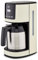 KHG Kaffeemaschine TKA-182 (CE) aus Metall/Kunststoff in Creme/schwarz/Silber, Kapazität für 12 Tassen, mit Edelstahl-Thermo-Kanne 1,5 Liter, Permanentfilter, Abschaltautomatik, LCD-Display
