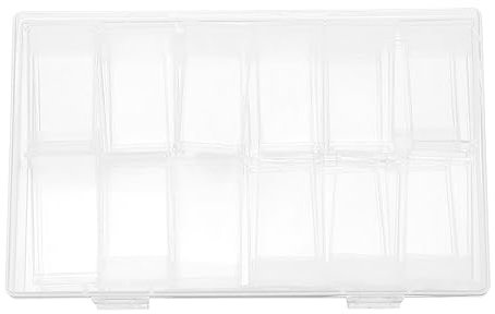 STOBOK 24 Nagelkunst-Aufbewahrungsbox Lagerung Kunststoffpalette Plastikschale Nähen falsche Fingernägel Strasssteine Maniküre-Werkzeuge Tackle-Box Aufbewahrungskiste Werkzeughalter pp