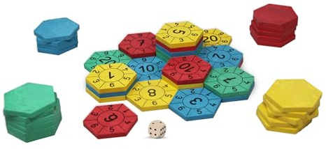 WISSNER® RE-Wood Mathespiel Zahlenburg Hexagon - Lernspiel
