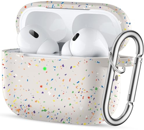 Easuny Hülle für AirPods Pro 2/1 Schutzhülle 2022/2019, Umweltfreundlich Stoßfeste Schutzhülle Kompatibel für Apple AirPods Pro 2. Generation Case, mit Karabiner [Front-LED Sichtbar] - Polarstern