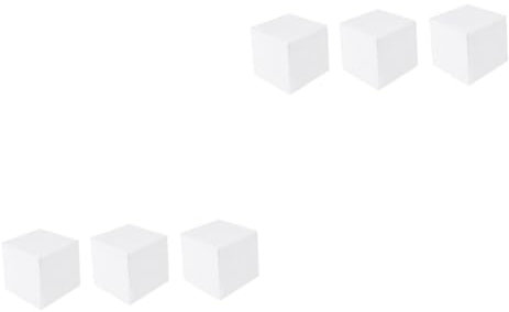 DIYEAH 6pièces Bloc De Mousse Carré pour Sculpture De Gâteau Set De Modélisation Blanc