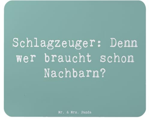 Mr. & Mrs. Panda Mauspad Spruch Schlagzeuger Spruch - Geschenk, Humor, Computer zubehör, Dynamik, Profimusiker, Mauspad Büro, Lärm, Geschenk Musiker,