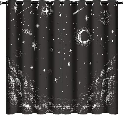 3D Bedruckte Kinderzimmergardinen, Verdunkelungsgardinen Für Das Schlafzimmer Und Wohnzimmer, Geräuschdämmend, Isolierend, Softes Mikrofaser-Set Mit 2 Stück, Heimdekoration 150X166 Cm -A-350199-568154