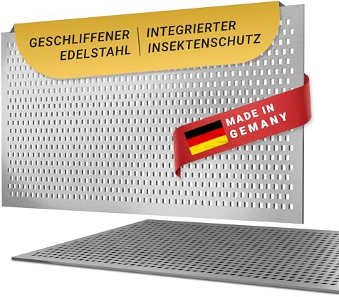 DeinLichtschacht – Lichtschachtabdeckung Edelstahl – Mit Insektenschutz - Verschiedene Muster - Rostfrei & langlebig – Begehbar – Einfache Montage – Hochwertiges Design & Funktion – Made in Germany