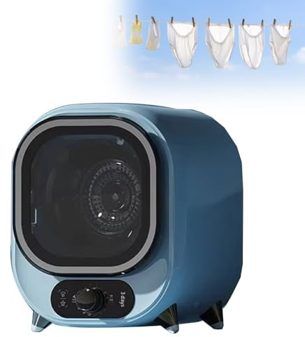 Secadora de Ropa por Condensación, Mini Secadora de Ropa Portátil, Secadora de Ropa por Condensador Portátil, 5 Modos de Secado, Carga de 0,8 Kg, para Viajes, Apartamentos, Dormitorios de Estudiantes(