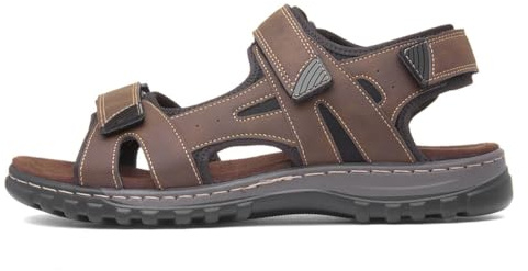 Hobos Mens Brown Sport Triple Easy Fasten Sandal - Size 9 UK - Brown