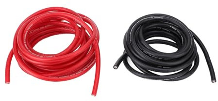 AKLOSIPY 4AWG Elektrikdraht, 20 Fuß Stromkabel für Auto -Funklautsprecher, Rotes Schwarz -Strom -Erdungsdraht -Kit für Auto -Wohnmobilanhänger, Kompatibel mit Verschiedenen Fahrzeugmodellen