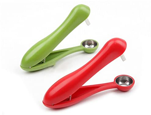 Mobestech Descorazonador Color Aleatorio de Acero Inoxidable y Plástico Fácil de Limpiar y Desmontar de Cerezas y Aceitunas para Uso en Cocina