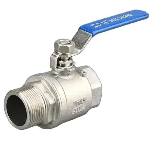 Zweiteiliger Kugelhahn aus Edelstahl 304 1/4 3/8 1/2 Zoll 3/4 Zoll 1 Zoll 2 Zoll Innengewinde und Außengewinde Diesel-Wasserschalter-Anschlussadapter (3/4 Zoll)