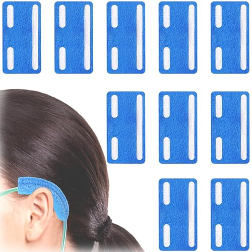 JEYORZY 10 pcs Coussinets d'oreille pour canule nasale, Canule cache-oreilles Protections Canule nasale Coussin coussinets nasaux pour les oreilles, Coussins D' oreille de Canule Nasale Couvercle
