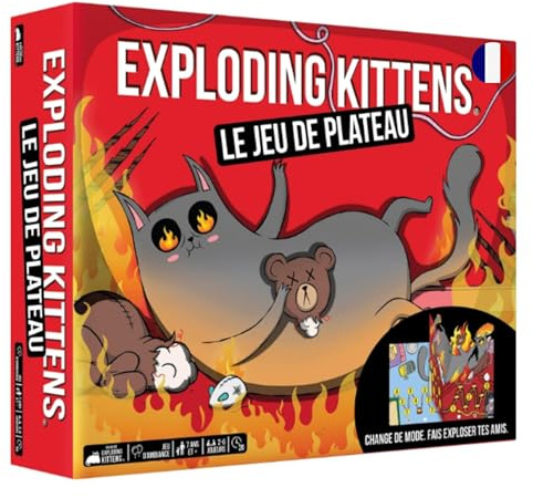 Asmodee - Exploding Kittens - Le Jeu de Plateau - Jeu d'ambiance pour 2 à 6 Joueurs, Jeu stratégique et Fun à partir de 7 Ans, 15 à 30 Minutes, Version française