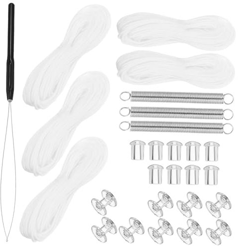 Garneck 1 Set Rv Pleated Shade Repair Kit Complete for Rv Blinds with Stringing Tool and Accessories for Easy Replacement and Maintenance