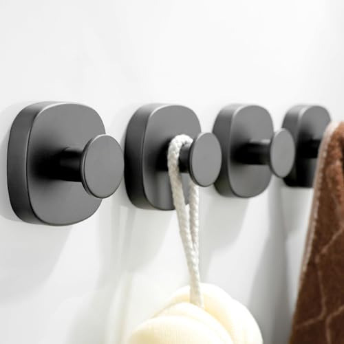 ZUNTO Handtuchhalter Ohne Bohren, 4 Stück Edelstahl Handtuchhalter für Bad & Küche, Vakuum Kleiderhaken - Saugnapf Haken, Bohrfrei, Verstellbar und Wiederverwendbar, Rückstandsfrei, Grau