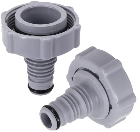 SIGANDG Pool Drain Valve, Plastic Pool Drain Adapter Pool Drain Connector Pool Drain Fitting Connects for Pool Hose Adapter Swimming Pool Drain Parts, Part Number P6H1419 (2 Pcs)