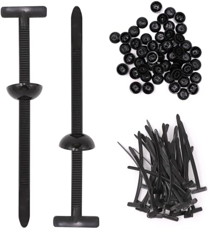 Nylon Universal Kabelbinder Schnalle, Kabelbinder für Auto, Selbstverriegelung Krawattenhalter, Stoßstange Retainer Clips Kunststoff Nieten Befestigungselemente für Auto Reparaturen Quick Fix (120PCS)
