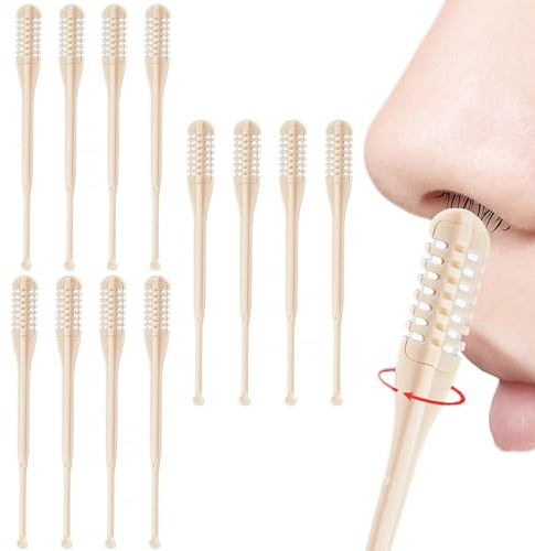 2025 Neu Manueller Rotierender 2 in 1 Nasenhaarreiniger und Trimmer, Abwaschbar Nasenhaartrimmer Nasenhaarschneider, Tragbarer manueller Nasenrasierer für Frauen Männer (12)