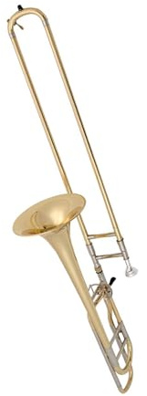 Trombón De Metal Trombón De Metal Profesional Con Tono De Tenor Lacado Dorado Modificado A Si Bemol Fa
