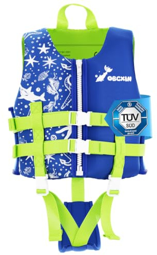 Obcxin Kids Swim Vest – Adjustable Buoyancy Swimming Aid for Baby & Toddler, Removable Floats for Learning to Swim, Ideal for Pools, Beaches & Swimming Lessons