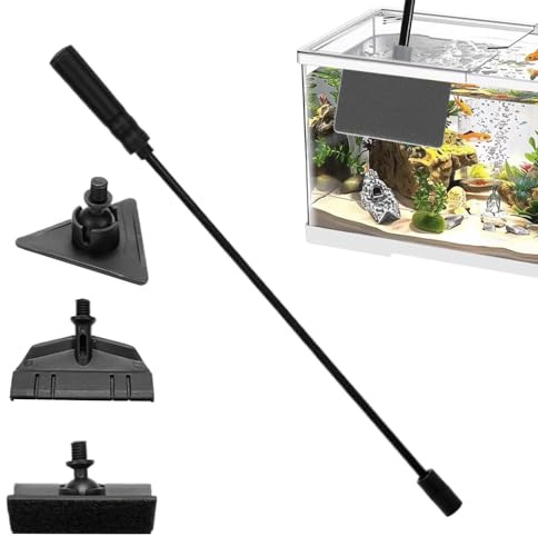 Akvarierengörare,Borste med långt skaft för grusrengöring | Akvarieunderhållsset,för damm, terrarium, saltvatten, sötvatten, räkor, sköldpaddor, kampfisk