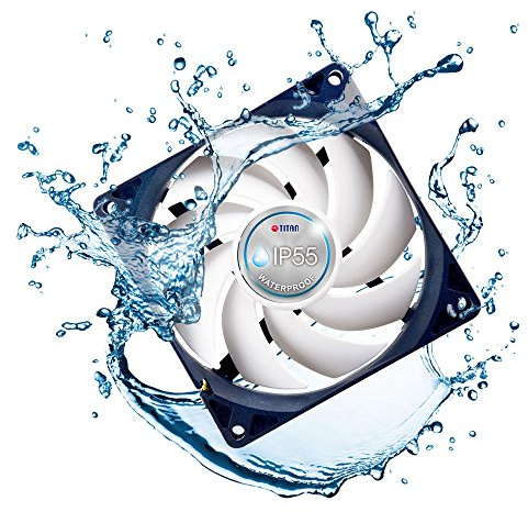 Titan- 12V DC IP55 Waterproof/Dustproof Case Cooling Fan (90mm(2-Pack))
