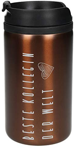 Thermobecher Kaffee to go Venice - Personalisierter Kaffeebecher 250ml - Doppelwandiger Isolierbecher für Tee & Kaffee - Geschenkidee für Männer & Frauen zu Weihnachten - Trinkbecher BPA-frei (braun)