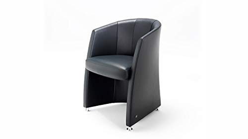 Möbel Akut Sessel Rolf Benz ST SE 7300 Echt Leder schwarz Esszimmer Sessel Wohnzimmer Cocktailsessel Leder schwarz