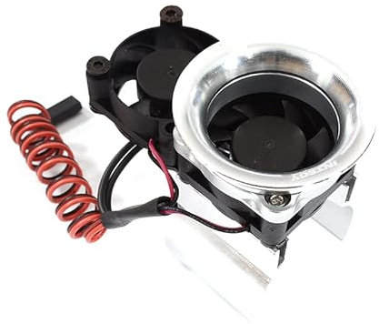 RC-Modell, thermogesteuerter Doppel-Lüfter, 30 x 30 mm, mit Ansaug-Ram-Trichter für 36-mm-Motor, 1/10 RC