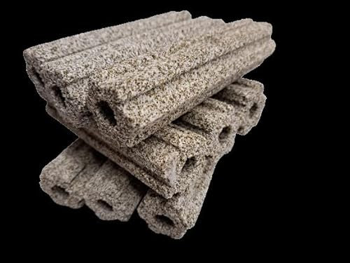 Round 6 Slot Nanobacteria Ceramic Bar Bakki Trickle Filter Media, 9 Pieces total For Pond & Aquarium filtration, Fish Safe