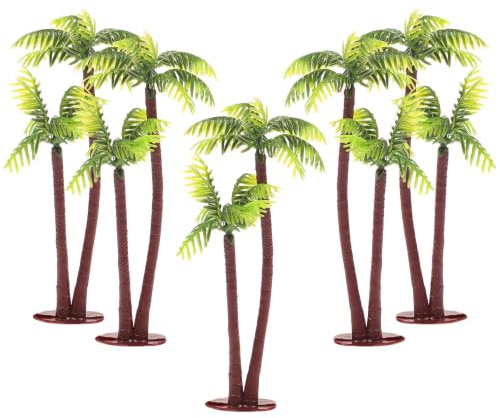 Ensemble De 5 Palmiers en Plastique pour DéCoration De Terrariums, Accessoires De Paysage Et Photographie - IdéAl pour ÉVéNements Et FêTes
