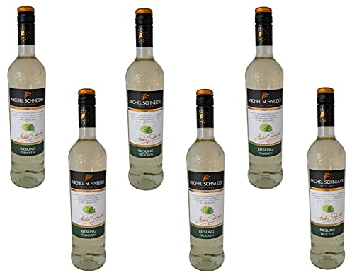 6 Flaschen Michel Schneider Riesling Pfalz, trocken, sortenreines Weinpaket